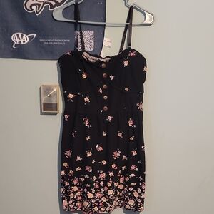 Floral Button-Front Dress